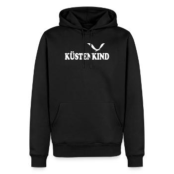 KÜSTENKIND - Männer Premium Bio Hoodie - Schwarz - Vorne - Nico (187cm)