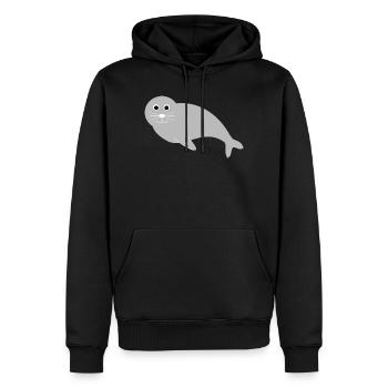 Seehund Seehunde Robbe Robben Tiere - Männer Premium Bio Hoodie - Schwarz - Vorne - Nico (187cm)
