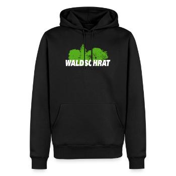 WALDSCHRAT - Männer Premium Bio Hoodie - Schwarz - Vorne - Nico (187cm)
