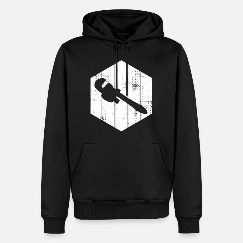 Croquis de clé à pipe - Sweat à capuche Premium bio Homme - noir