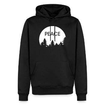 Baum Frieden Symbol Wald Bäume Peace Frieden icon - Männer Premium Bio Hoodie - Schwarz - Vorne - Nico (187cm)