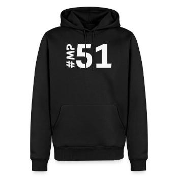 MP51-KARTON - Männer Premium Bio Hoodie - Schwarz - Vorne - Nico (187cm)