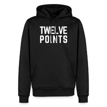 TWELVE POINTS Eurovision Oostenrijk 2026 - Men’s Premium Organic Hoodie - black - Front - Nico (187cm)