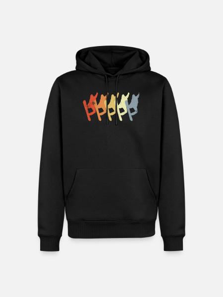 Vintage Snowboarder - Männer Premium Bio Hoodie - Schwarz