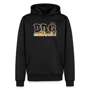 BBQ Grillmeister Logo Flammen - Männer Premium Bio Hoodie - Schwarz - Vorne - Nico (187cm)