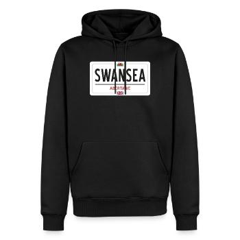 Panneau de la ville de Swansea - Sweat à capuche Premium bio Homme - noir - Devant - Nico (187cm)