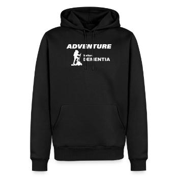CLIMBING ADVENTURE - Männer Premium Bio Hoodie - Schwarz - Vorne - Nico (187cm)
