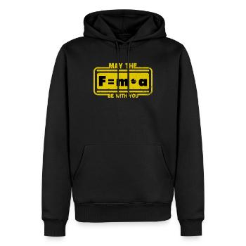 Que la force soit avec vous - Sweat à capuche Premium bio Homme - noir - Devant - Nico (187cm)
