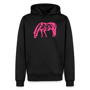 Pferd rosa pink - Männer Premium Bio Hoodie - Schwarz - Vorne - Nico (187cm)