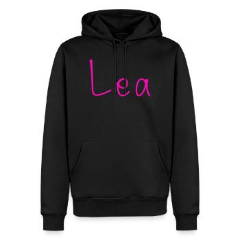 Lea - Männer Premium Bio Hoodie - Schwarz - Vorne - Nico (187cm)