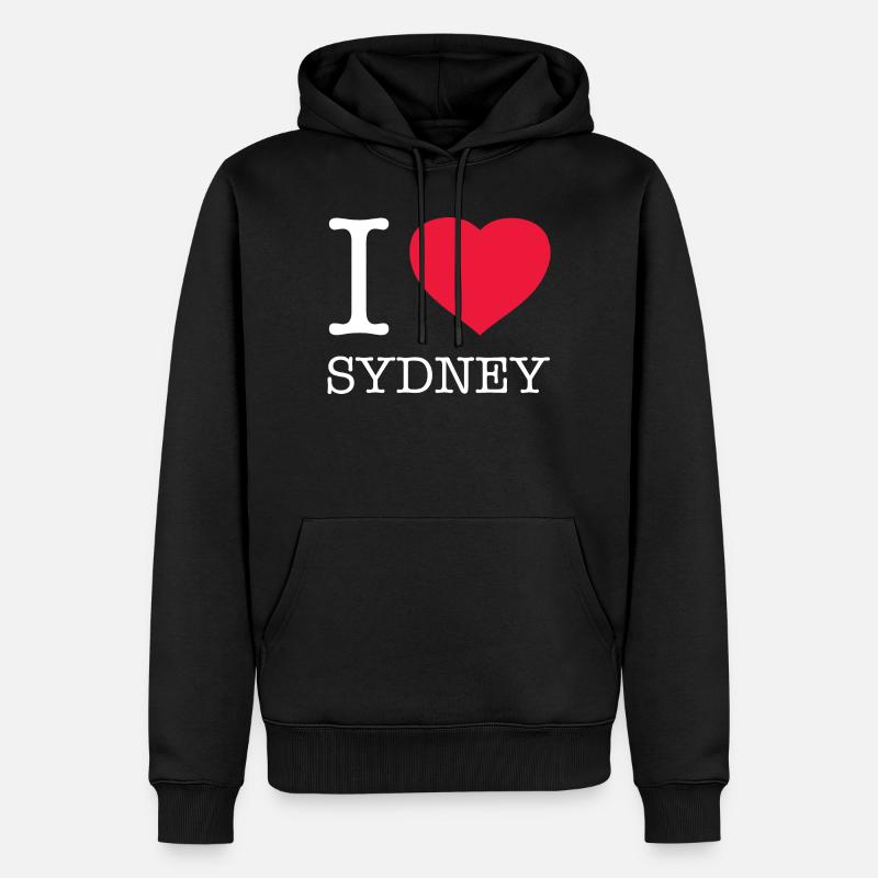 J’ADORE SYDNEY - Sweat à capuche Premium bio Homme - noir