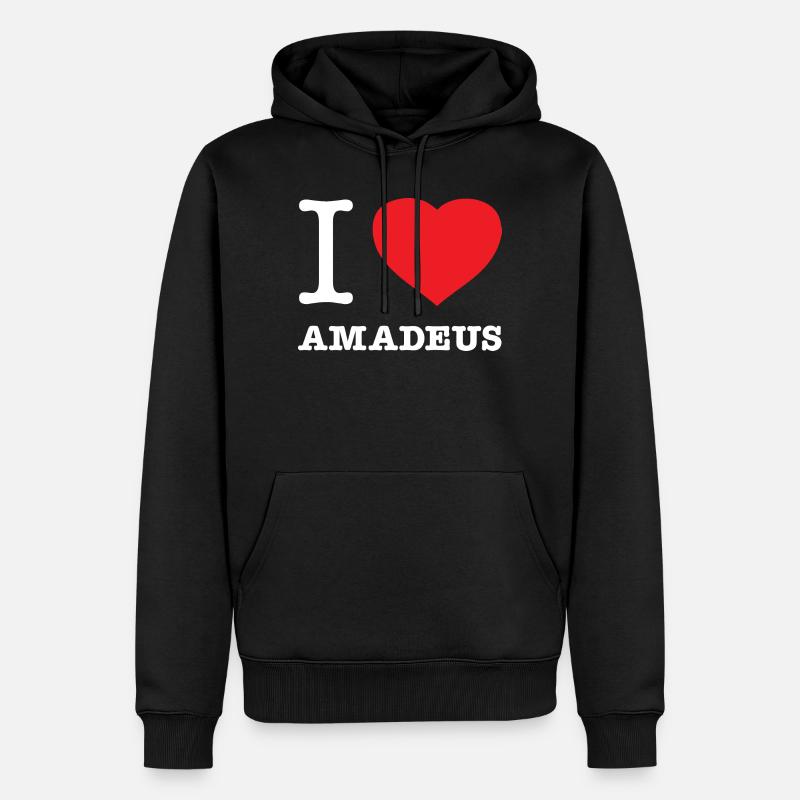 J’ADORE AMADEUS - Sweat à capuche Premium bio Homme - noir