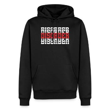 T-Shirt Unordnung Gestapelter Text Geschenk T-Shirt - Männer Premium Bio Hoodie - Schwarz - Vorne - Nico (187cm)