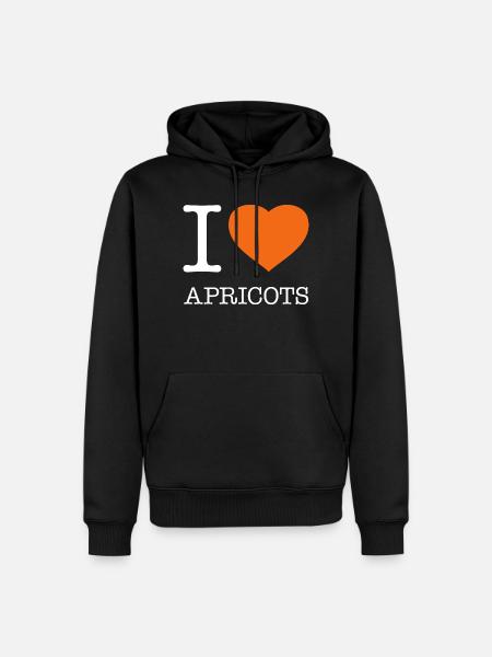 J’AIME LES ABRICOTS Aprikosen - Sweat à capuche Premium bio Homme - noir
