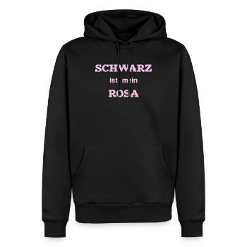Schwarz ist mein Rosa - Männer Premium Bio Hoodie - Schwarz - Vorne - Nico (187cm)