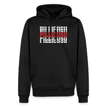 Pillicusu T-Shirt Texte Empilé Cadeau T-Shirt - Sweat à capuche Premium bio Homme - noir - Devant - Nico (187cm)
