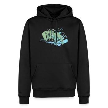 Skater - Männer Premium Bio Hoodie - Schwarz - Vorne - Nico (187cm)