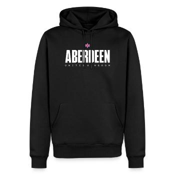 Aberdeen Crest Flagge des Vereinigten Königreichs - Männer Premium Bio Hoodie - Schwarz - Vorne - Nico (187cm)
