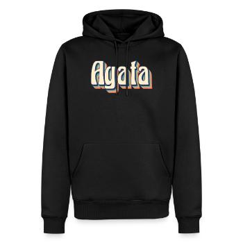 Vintage Retro Achat T-Shirt T-Shirt Geschenkidee - Männer Premium Bio Hoodie - Schwarz - Vorne - Nico (187cm)