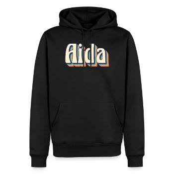 Vintage Retro Aida T-Shirt T-Shirt Geschenkidee - Männer Premium Bio Hoodie - Schwarz - Vorne - Nico (187cm)
