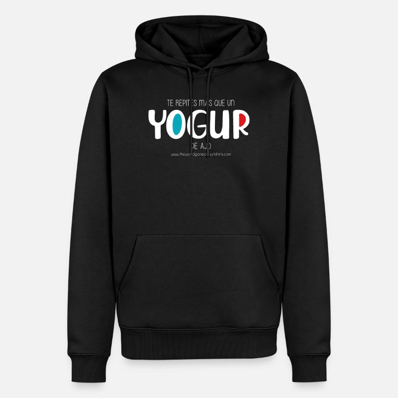 Knoblauchjoghurt (dunkel) - Männer Premium Bio Hoodie - Schwarz