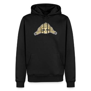 Paresse - Sweat à capuche Premium bio Homme - noir - Devant - Nico (187cm)