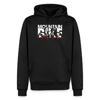 Rythme du VTT - Sweat à capuche Premium bio Homme - noir - Devant - Nico (187cm)