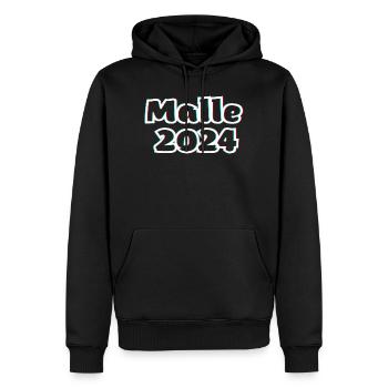 Malle 2024 - Männer Premium Bio Hoodie - Schwarz - Vorne - Nico (187cm)