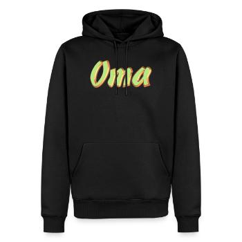 Kosename Oma 3DStyle - Männer Premium Bio Hoodie - Schwarz - Vorne - Nico (187cm)