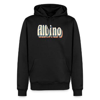 Albino-T-Shirt Retro-Vintage-T-Shirt-Geschenkidee - Männer Premium Bio Hoodie - Schwarz - Vorne - Nico (187cm)