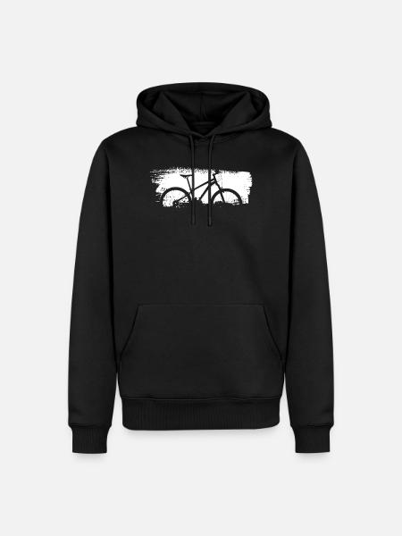 Silhouette de vélo urbain Graphic - Sweat à capuche Premium bio Homme - noir
