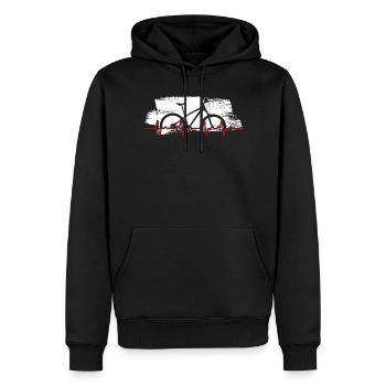 Graphique de battement de cœur de vélo - Sweat à capuche Premium bio Homme - noir - Devant - Nico (187cm)