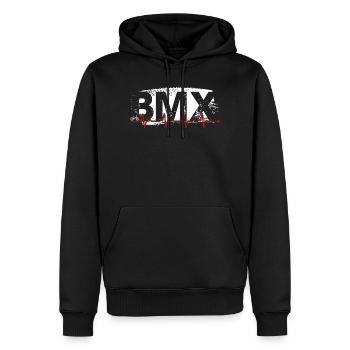 BMX Pulse Graffiti - Männer Premium Bio Hoodie - Schwarz - Vorne - Nico (187cm)