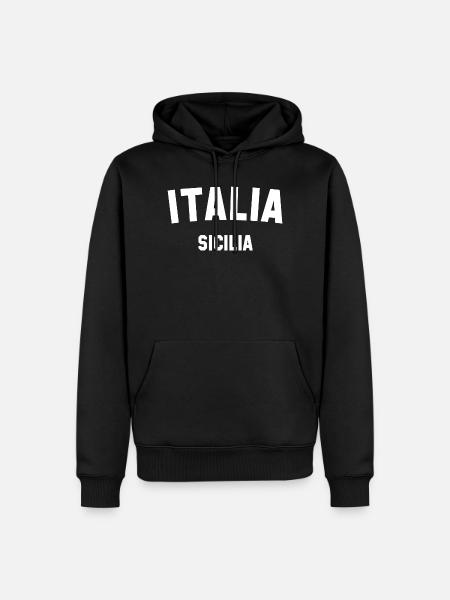 SICILIA Sizilien Italia Italien - Herre Premium økologisk hoodie - sort