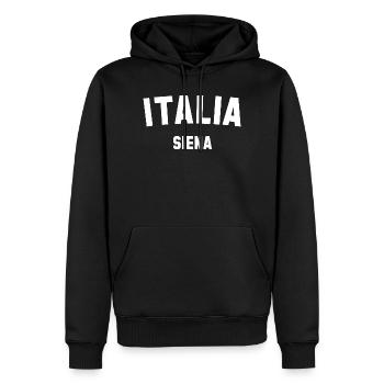 SIENA Italia Italy Italien - Männer Premium Bio Hoodie - Schwarz - Vorne - Nico (187cm)