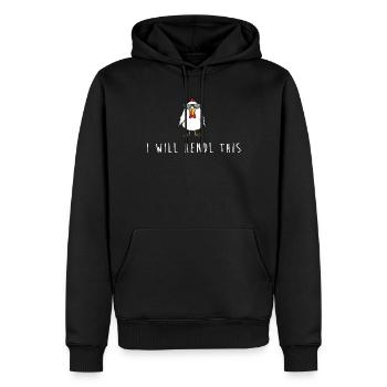 i will hendl this hühner mundart dialekt wortspiel - Männer Premium Bio Hoodie - Schwarz - Vorne - Nico (187cm)