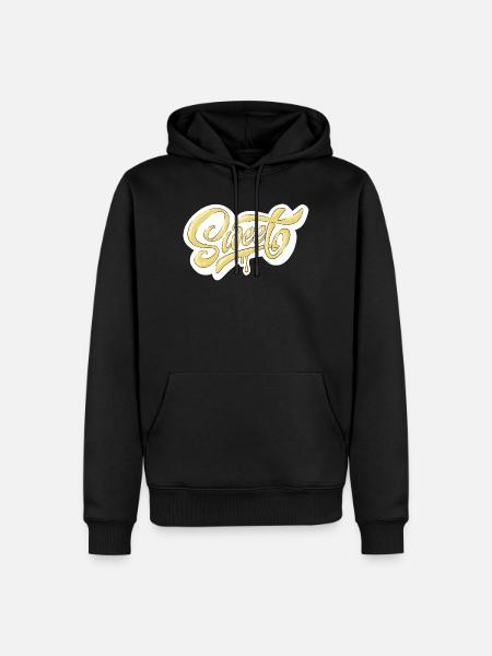 Sweet Script Typography Design - Men’s Premium Organic Hoodie - black