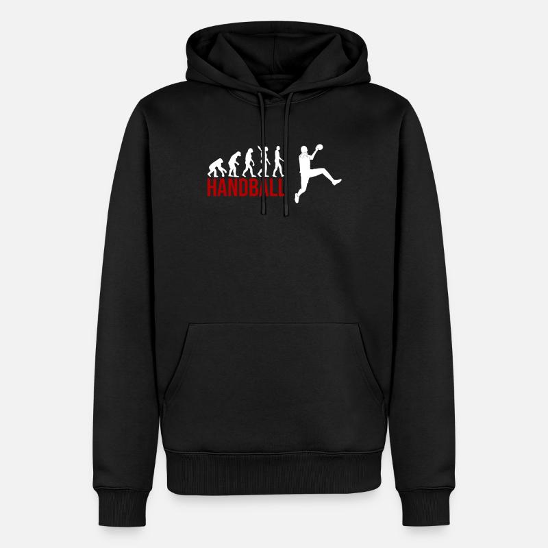 Evolution Handball - Männer Premium Bio Hoodie - Schwarz