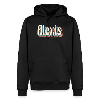 Vintage Retro Alexis T-Shirt T-Shirt Geschenkidee - Männer Premium Bio Hoodie - Schwarz - Vorne - Nico (187cm)