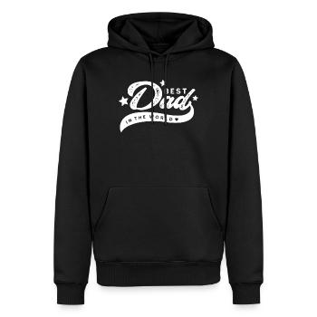 Bester Vater der Welt - Männer Premium Bio Hoodie - Schwarz - Vorne - Nico (187cm)