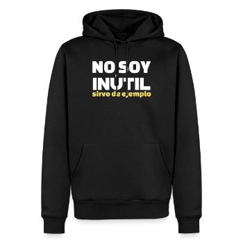 No Soy Inutil Servo de Ejemplo - Sweat à capuche Premium bio Homme - noir - Devant - Nico (187cm)