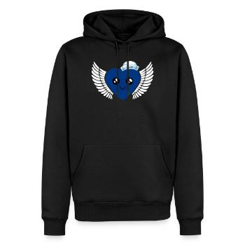 maritim blau Junge Seemann Matrose Seefahrer Herz - Männer Premium Bio Hoodie - Schwarz - Vorne - Nico (187cm)