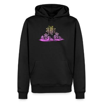 Ostern Ostereier im Gras - Männer Premium Bio Hoodie - Schwarz - Vorne - Nico (187cm)