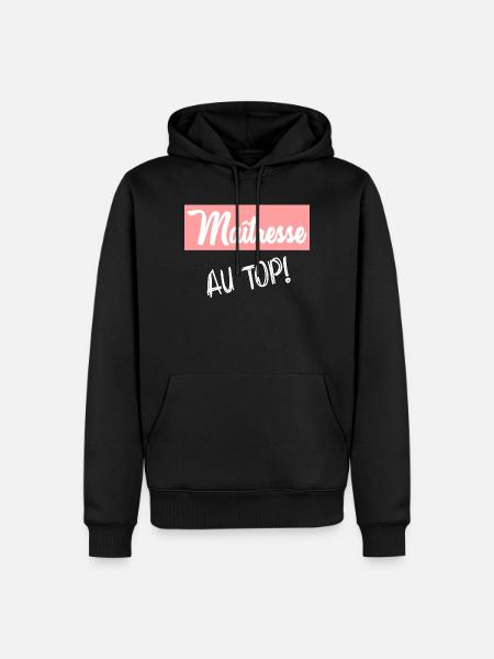 MAÎTRESSE. MERCI. MERCI MAÎTRESSE - Sweat à capuche Premium bio Homme - noir