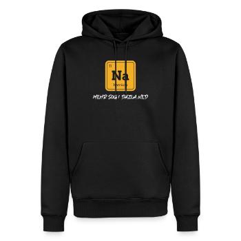 na - plus sog i dazua ned, NO, tableau périodique - Sweat à capuche Premium bio Homme - noir - Devant - Nico (187cm)