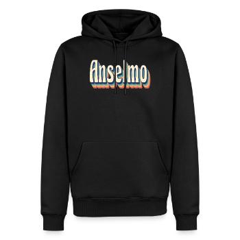 Vintage Anselmo rétro T-Shirt cadeau T-Shirt - Sweat à capuche Premium bio Homme - noir - Devant - Nico (187cm)