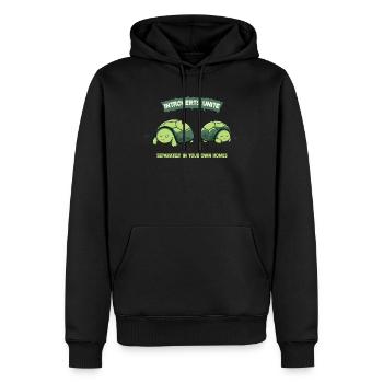 Introverts Unite Schildkröten - Männer Premium Bio Hoodie - Schwarz - Vorne - Nico (187cm)