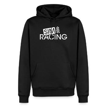 simracing Fahrer Logo sim racer icon Auto - Männer Premium Bio Hoodie - Schwarz - Vorne - Nico (187cm)