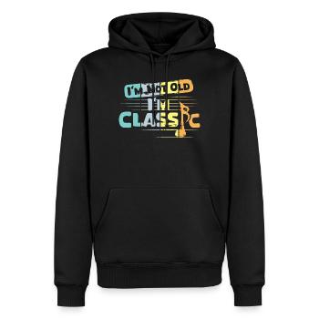 Rétro Musique Classique Dictons Drôles Vintage - Sweat à capuche Premium bio Homme - noir - Devant - Nico (187cm)