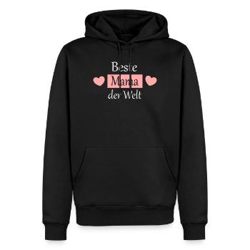 Beste Mama der Welt Spruch Muttertag Mutter - Männer Premium Bio Hoodie - Schwarz - Vorne - Nico (187cm)